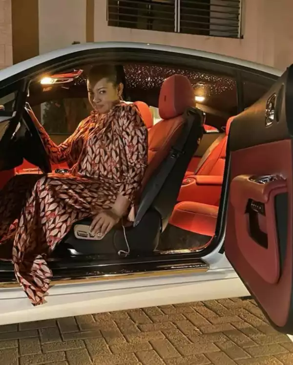 Nigerian Politician, Natasha Akpoti Shows Off Rolls Royce Car She Received As Valentine