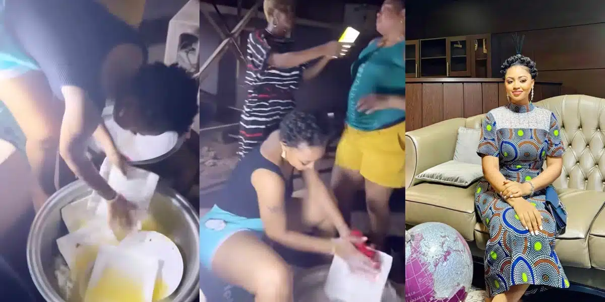 “She no know say I be celebrity” — Regina Daniels laments as her mom asks her to wash plates