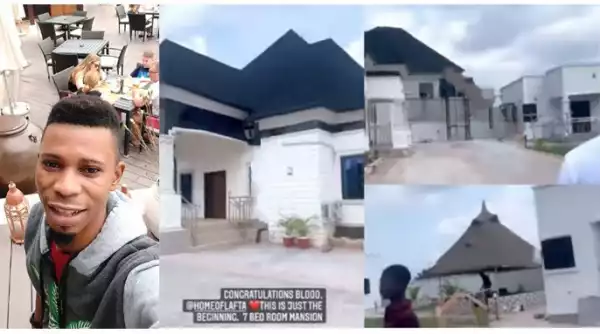 Instagram Comedian, Mr. Angel aka HomeofLafta Shows Off The 7-Bedroom Edifice He Just Built (Video)