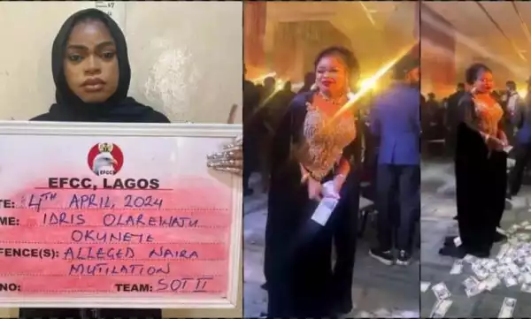 Video of Bobrisky Allegedly Abusing Naira Notes Surfaces Following Arrest
