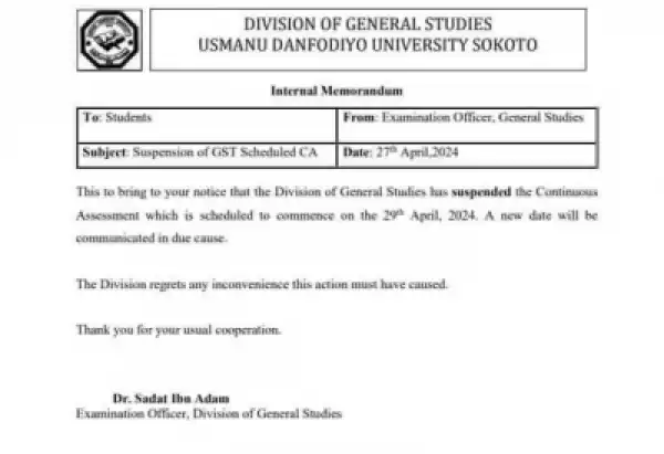 UDUS suspends scheduled GST CA