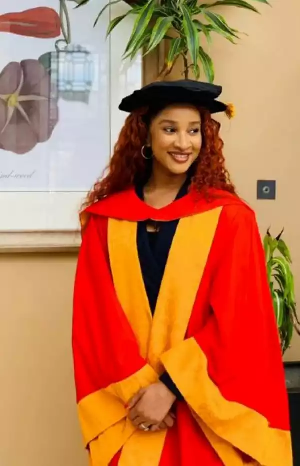 Actress Adesua Etomi-Wellington Bags Doctorate Degree From UK University