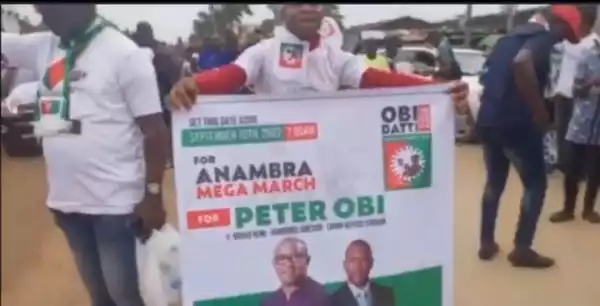 Peter Obi’s Supporters Hold Rally In Onitsha, Anambra State (pic, Video)