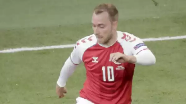 Denmark coach Hjulmand: Unreal Eriksen sitting up and smiling; he saw the last 10 minutes of the match!