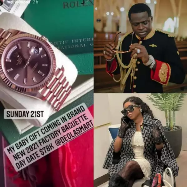 Malivelihood Gifts Wife, Deola Smart 2021 Rolex Watch Worth Over 32 million Naira For Her Birthday (Video)