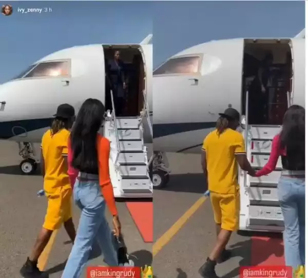 Singer Paul Okoye And His New Lover, Ivy, Jet Out For The New Year Holiday (Video)