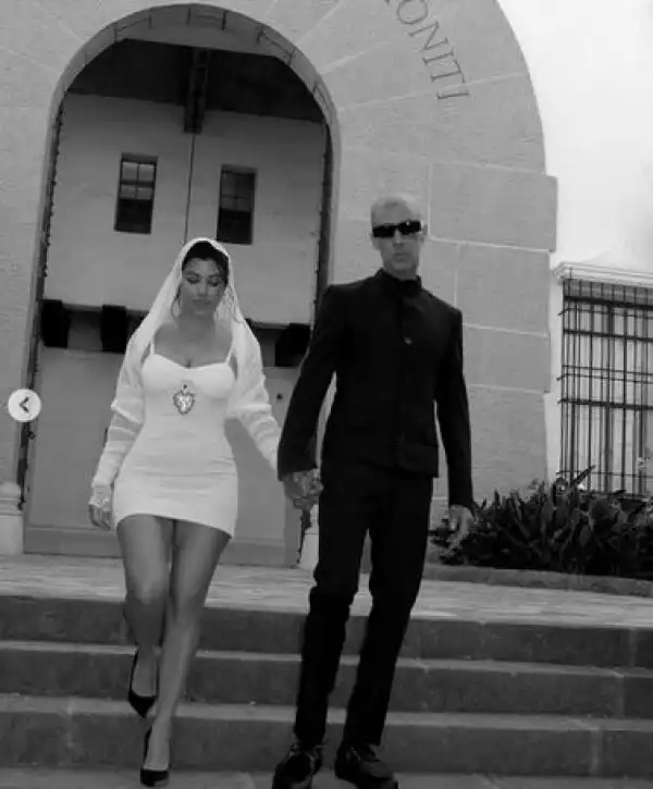 Kourtney Kardashian And Travis Barker Share Intimate Photos From Their Courthouse Wedding
