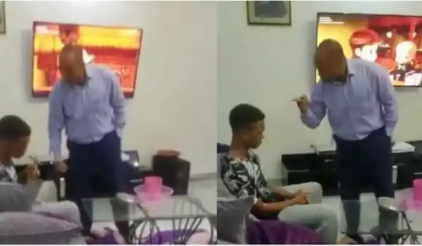 Man Caught On Camera Slapping His Son Who Failed Exams After Paying $21k School Fees Blasts Critics