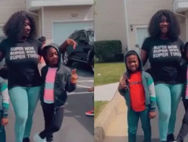 Mercy Johnson Engages Her Children In A Heated Dance Battle (Video)
