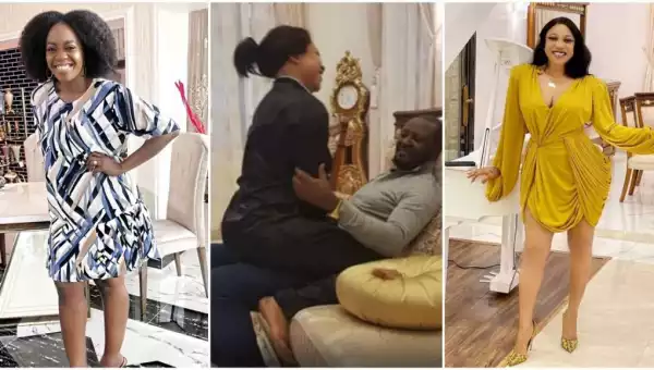"Sit Down Madam Long Mouth” – Tonto Dikeh Slams Shade Ladipo For Poke Nosing In Her New Relationship With Prince Kpokpogri