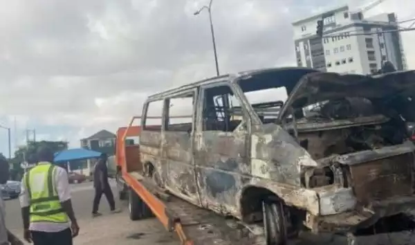 Three Perish As Fire Razes Commercial Vehicle In Lagos