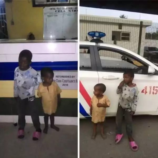 Police Rescue Two Children Abandoned By Their Mother In Lagos (Photos)