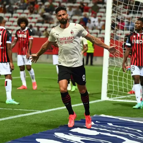 Olivier Giroud Scored Four Minutes Into His ACMilan Debut With First Touch