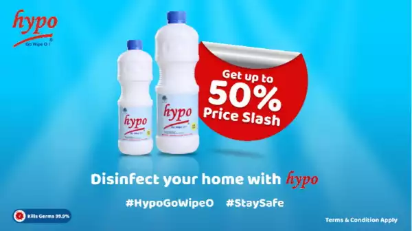 Hypo Bleach slashes price by 50% to support fight against COVID-19