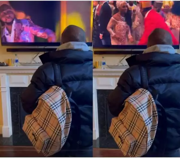 Davido Excited As He Watches Himself In Coming 2 America (Video)