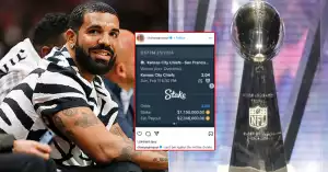 Rapper Drake Wins $2.3Million After Picking Kansas City Chiefs to Win Super Bowl LVIII Over the San Francisco 49ers