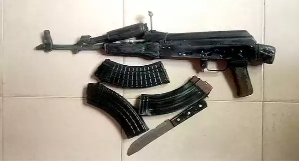 See AK-47 Gun Recovered From 58-Year-Old Robbery Suspect In Delta (Photo)