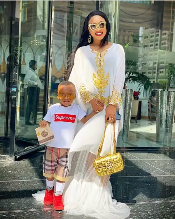 ‘My son now says i’m boring after he flattened by breasts’ – Tonto Dikeh cries