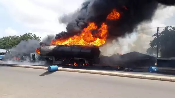 Two Dead, One Hospitalised As Tanker Fire Blazes Near Ebonyi Airport