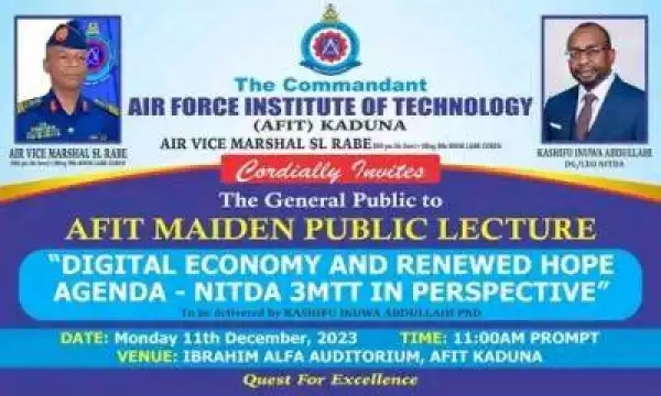 AFIT announces Maiden Public Lecture
