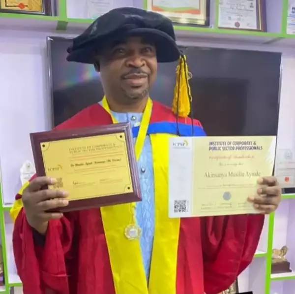 MC Oluomo Bags Honorary Doctorate Degree (Photo)