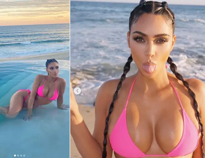 Kim Kardashian West flaunts her bikini body in sexy new photos