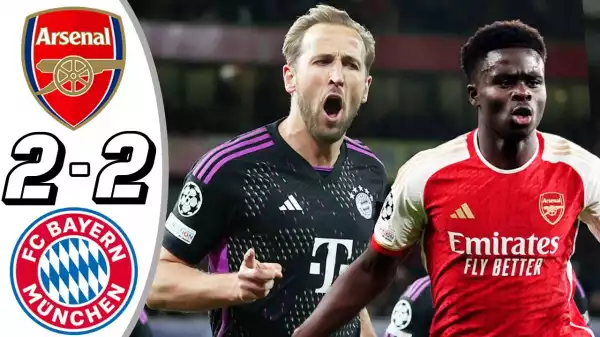 Arsenal vs Bayern Munich 2 - 2 (Champions League 2024 Goals & Highlights)