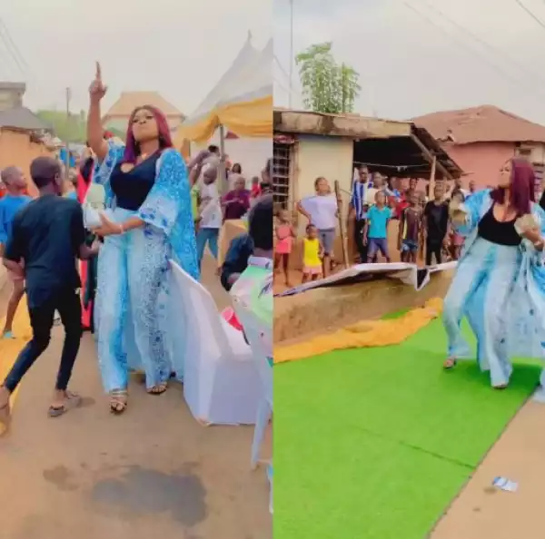 Actress, Ruby Ojiakor Receives Heat For Throwing Money At Kids While Gracing An Event (Video)