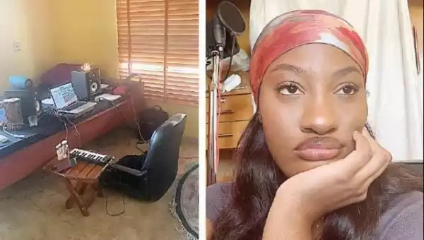 Tems Remembers Her Days Of Humble Beginnings, Shares Photo Of Her Old Studio