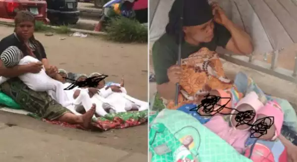 Twitter User Raises Alarm Over Woman Who Begs With Different Children In Abuja