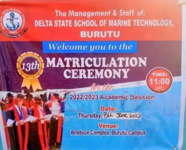 Delta State School of Marine Technology announces 13th Matriculation Ceremony
