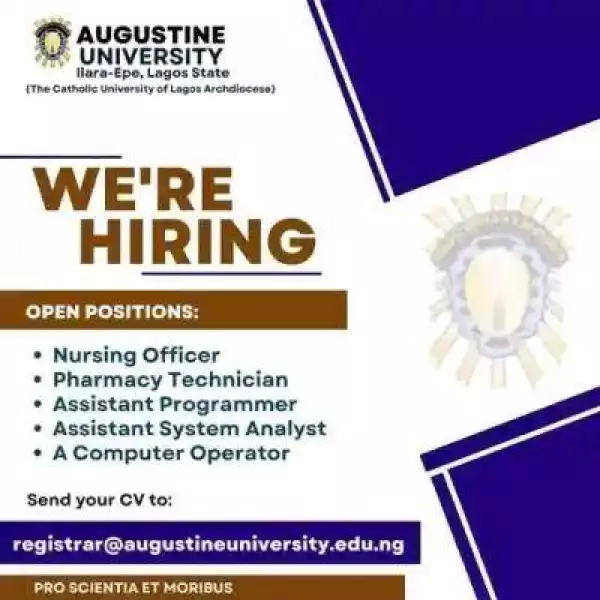 Augustine University announces multiple Job Openings across various departments
