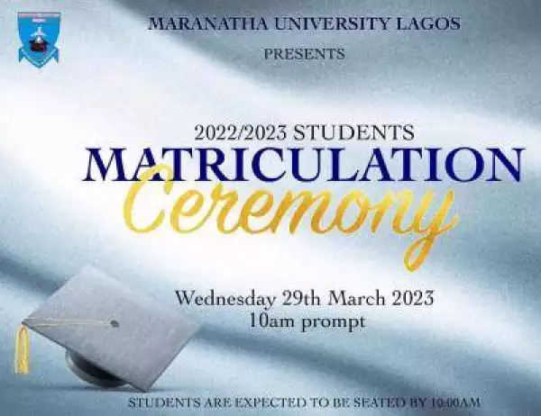 Maranatha University Matriculation Ceremony, 2022/2023 holds March 29
