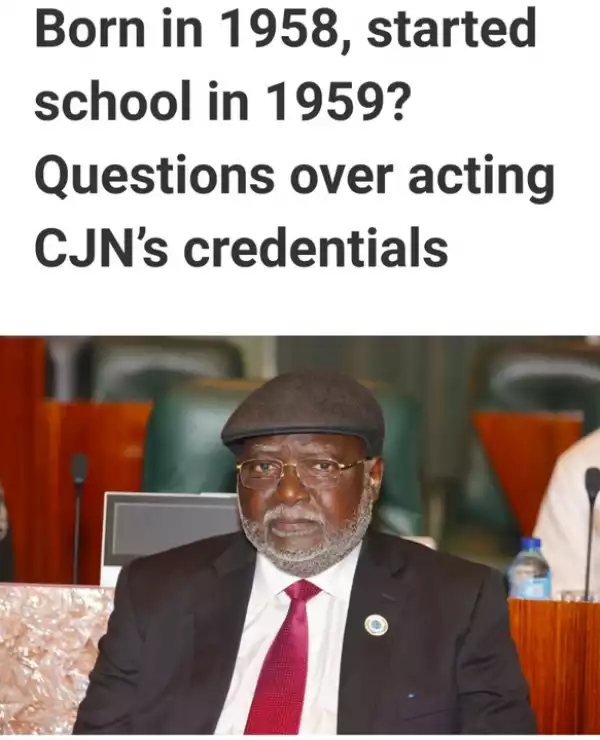 Olukayode Ariwoola Born In 1958, Started School In 1959?