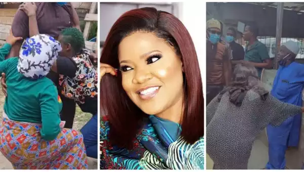 "Knee No Dey Pain You?’ – Reactions As Toyin Abraham’s Shows Respect To Elders In New Video