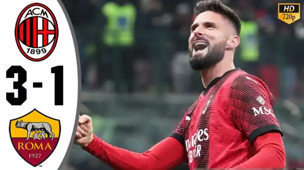 AC Milan vs Roma 3 - 1 (Serie A Goals & Highlights)