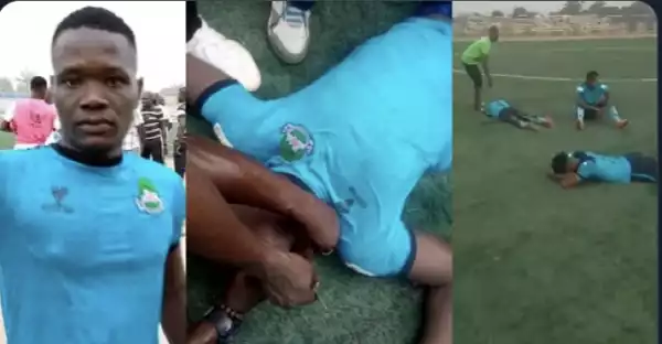 Nigerian League player dies on the pitch after ambulance refused to start (VIDEO)
