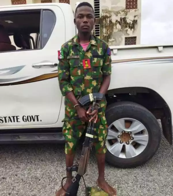 Police Arrest Fake Soldier With AK-49 Rifle In Nasarawa