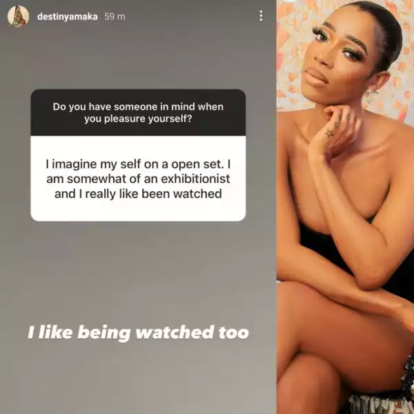 Nigerian OAP Reveals She Likes Being Watched When She Pleasures Herself