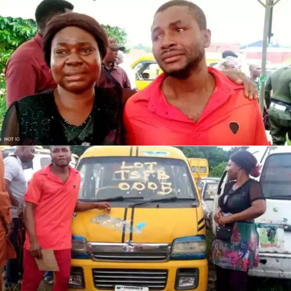 Widow And Her Son Weep Uncontrollably As Lagos Govt Auctions Their Impounded Car (Photos/Video)