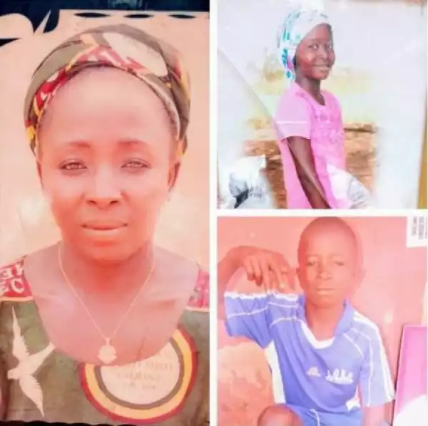 Photos Of Woman And Her Children Who Were Killed By Bandits In Kaduna