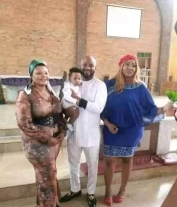 Photo Of Yul Edochie And His Second Wife Judy Austin Moghalu In Church With Their Child Surfaces