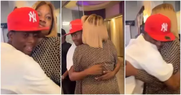 Skit Maker, Sydney Talker And Actress Toyin Abraham Spark Reactions After Sharing A Passionate Hug (Video)