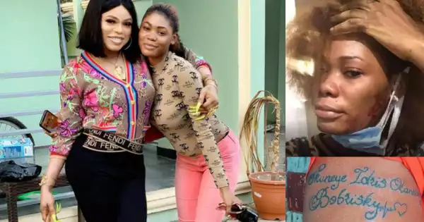 Bobrisky Reacts After Being Called Out For Beating Up Ivorian Lady That Tattooed His Name