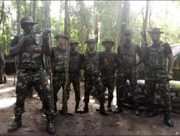 Pro-Biafra Group, BNL Meets Cameroon Separatist Fighters, Ambazonian Boys In Bakassi Peninsula