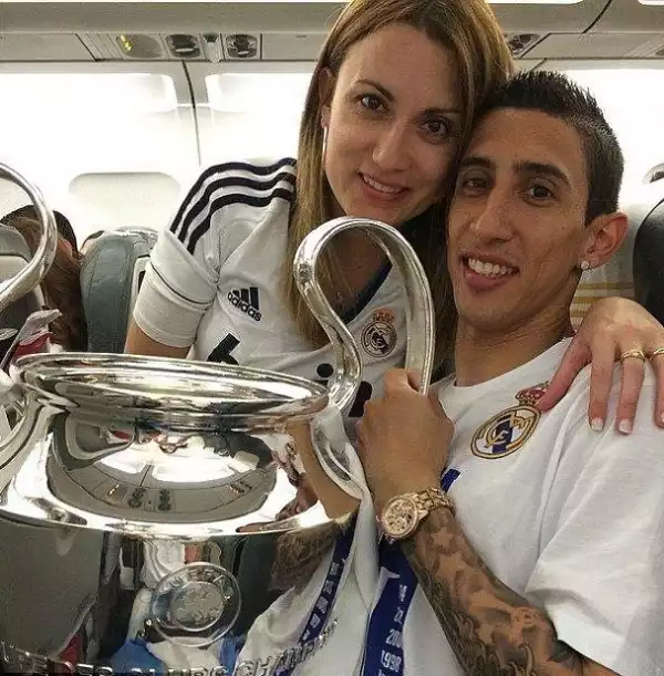 My Husband Joined Man Utd Because Of Money – Di Maria’s Wife, Jorgelina