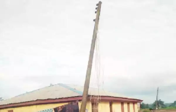 Panic As Man Gets Electrocuted While Carrying Out Repairs On Electric Pole In Edo