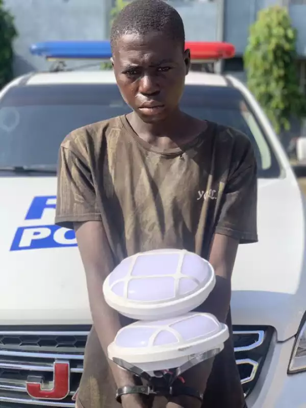 RRS Arrests Vandal For Stealing Public Lights For The Second Time (Photo)