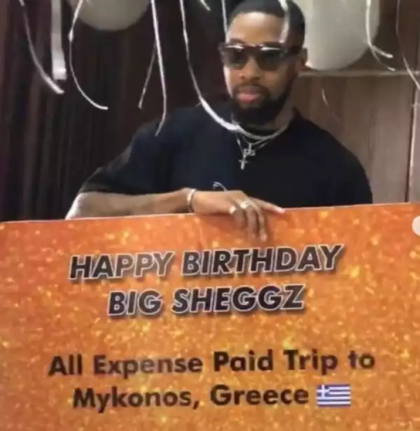 Sheggz Receives £7K, MacBook, All-expense-paid Trip To Greece, Other As Birthday Gift (Video)