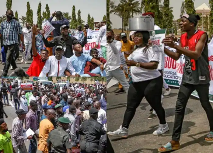 Nigerian Students Protest Over ASUU Strike In Abuja, Others
